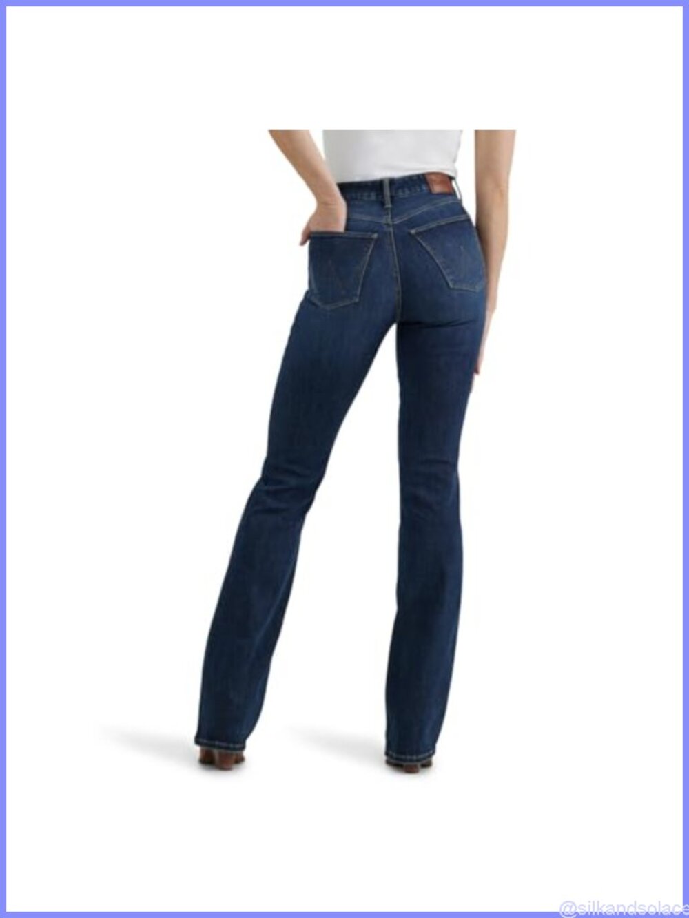 Wrangler High Rise Lacey Bootcut Jeans Stretch Denim